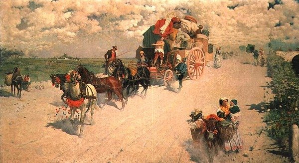 Cikánský vůz (olej) od Giovanni Signorini