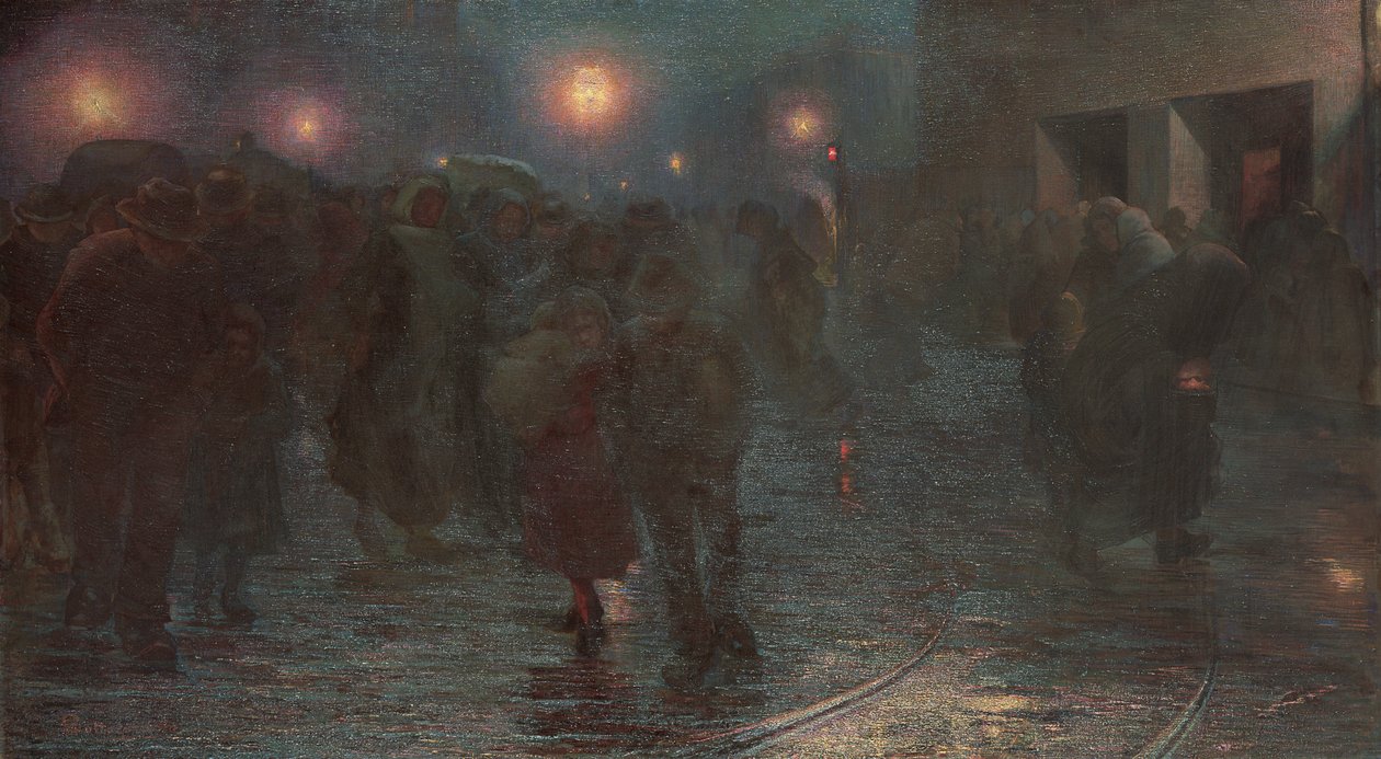 Prosinec: The Workers Dawn, 1897 od Giovanni Sottocornola