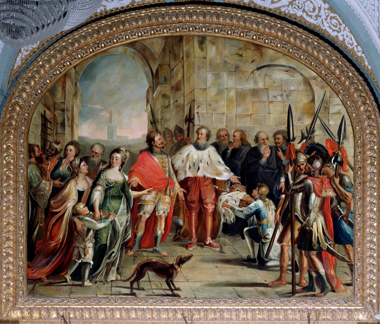 Jakub I. Kyperský je propuštěn janovským dóžem Leonardem Montaldem v roce 1383 (obraz od Giovanni and Tagliafichi Emanuele David