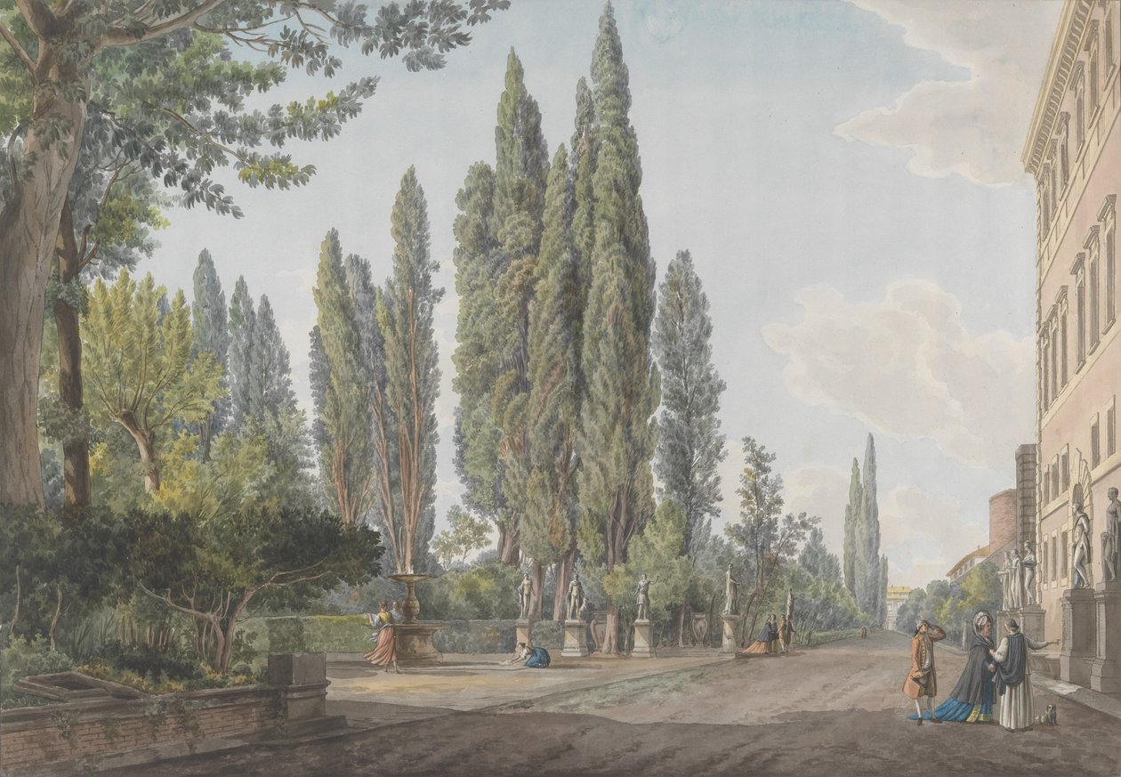 Villa Montalto Negroni, ca. 1780. Tvůrci: Giovanni Volpato, Louis Ducros. od Giovanni Volpato, Louis Ducros