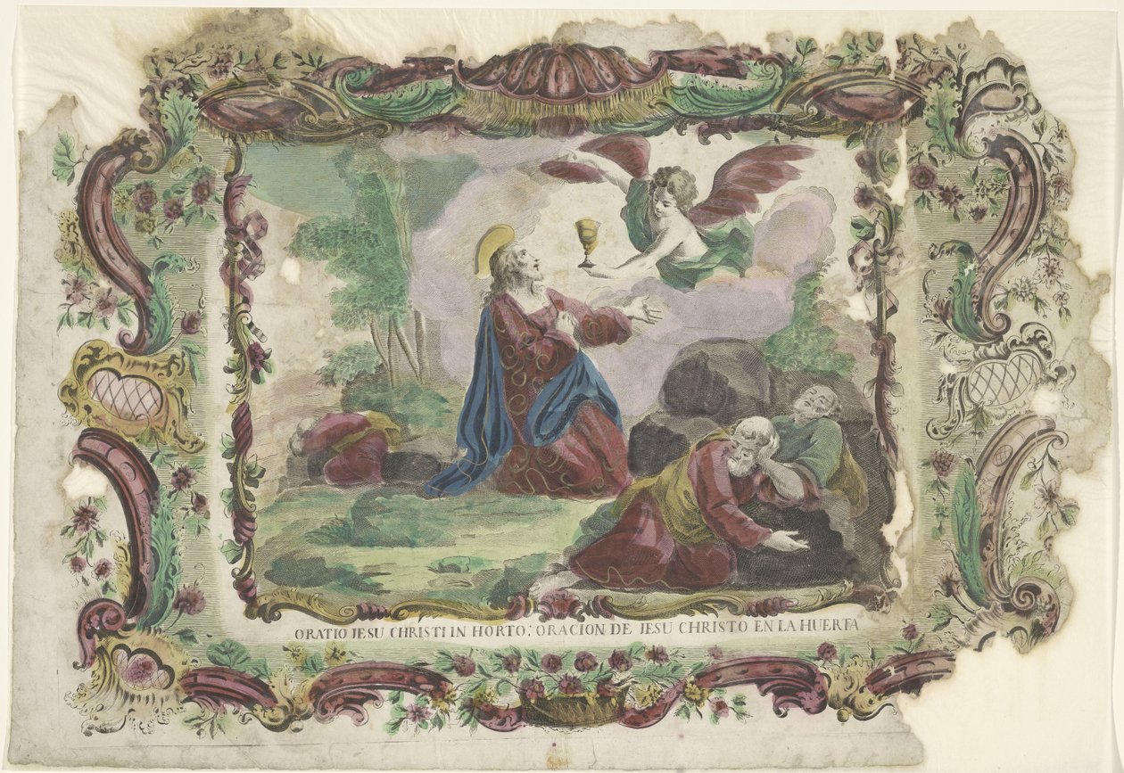 Christus v zahradě Getsemanské Oratio Jesu Christi v zahradě: modlitba Ježíše Krista v zahradě (název na předmětu) od Giovanni Volpato