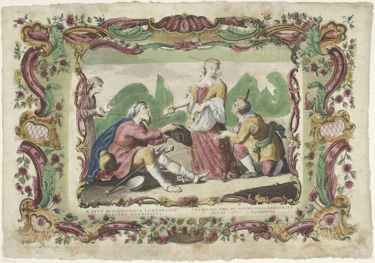 Krmení hladových II. opus misericordiae corporalis / La segunda obra de misericordia corporale (název na objektu) The Works of Mercy (název série) od Giovanni Volpato