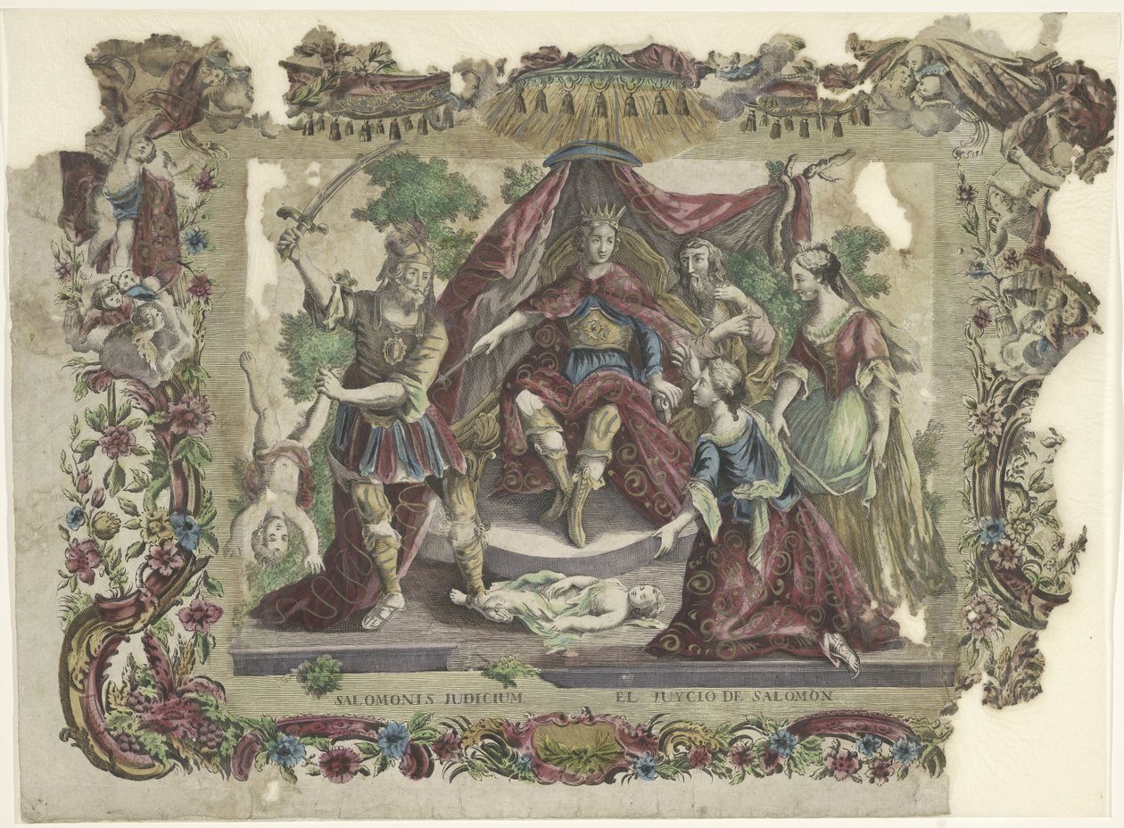 Het orde van Solomon Salomonův rozsudek / El juycio de Salomon (název na předmětu) od Giovanni Volpato