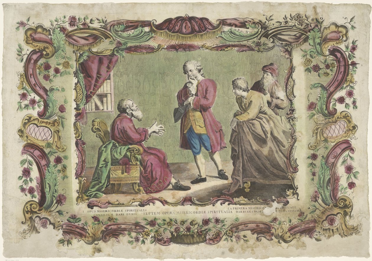 Varování hříšníků I. Opus misericordia spiritualis / La primera misericordia spirituální (...). (název na objektu) The Spiritual Works of Mercy (název série) od Giovanni Volpato