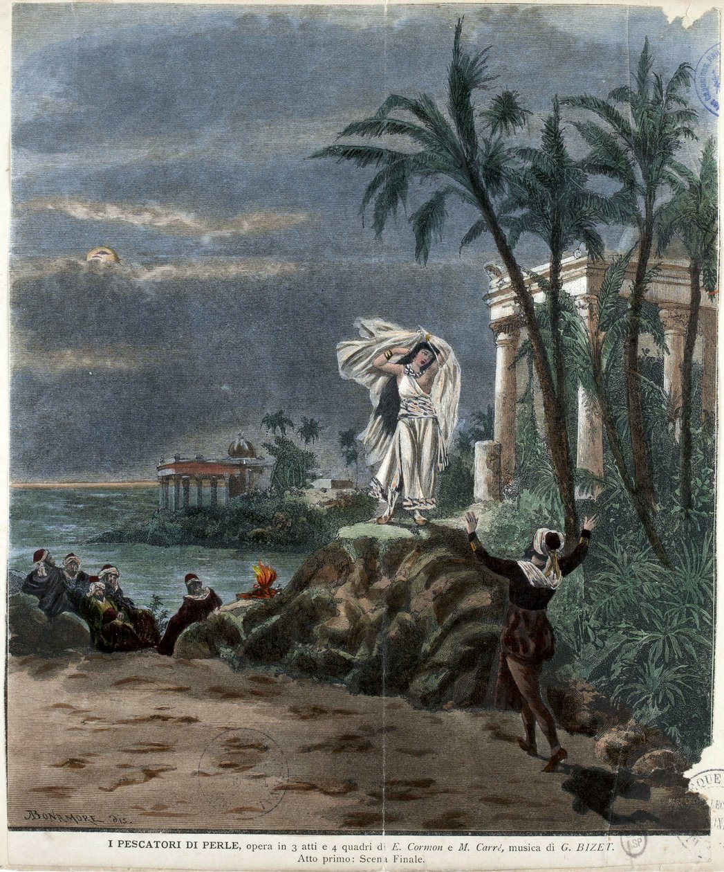 Závěrečná scéna 1. dějství filmu The Pearl Fishers od Giovanni Zuccarelli
