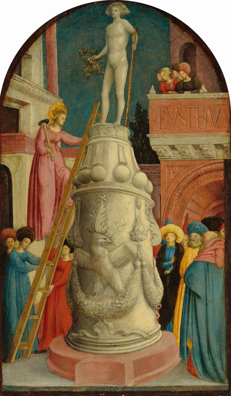 Svatá Apollonie ničí pohanské modly, c. 14421445. od Giovanni d