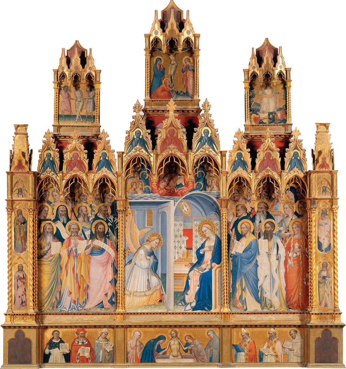 Italština:  Anunciazione Polyptych Zvěstování Panny Marie od Giovanni del Biondo
