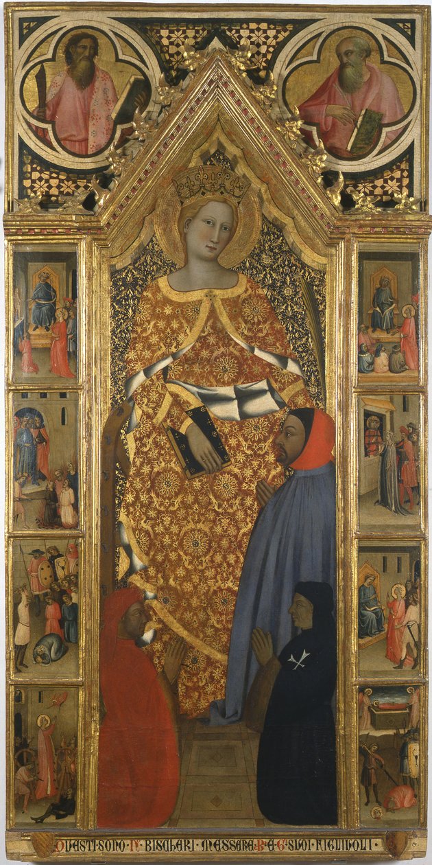 Svatá Kateřina s výjevy z jejího života, konec 14. století od Giovanni del Biondo