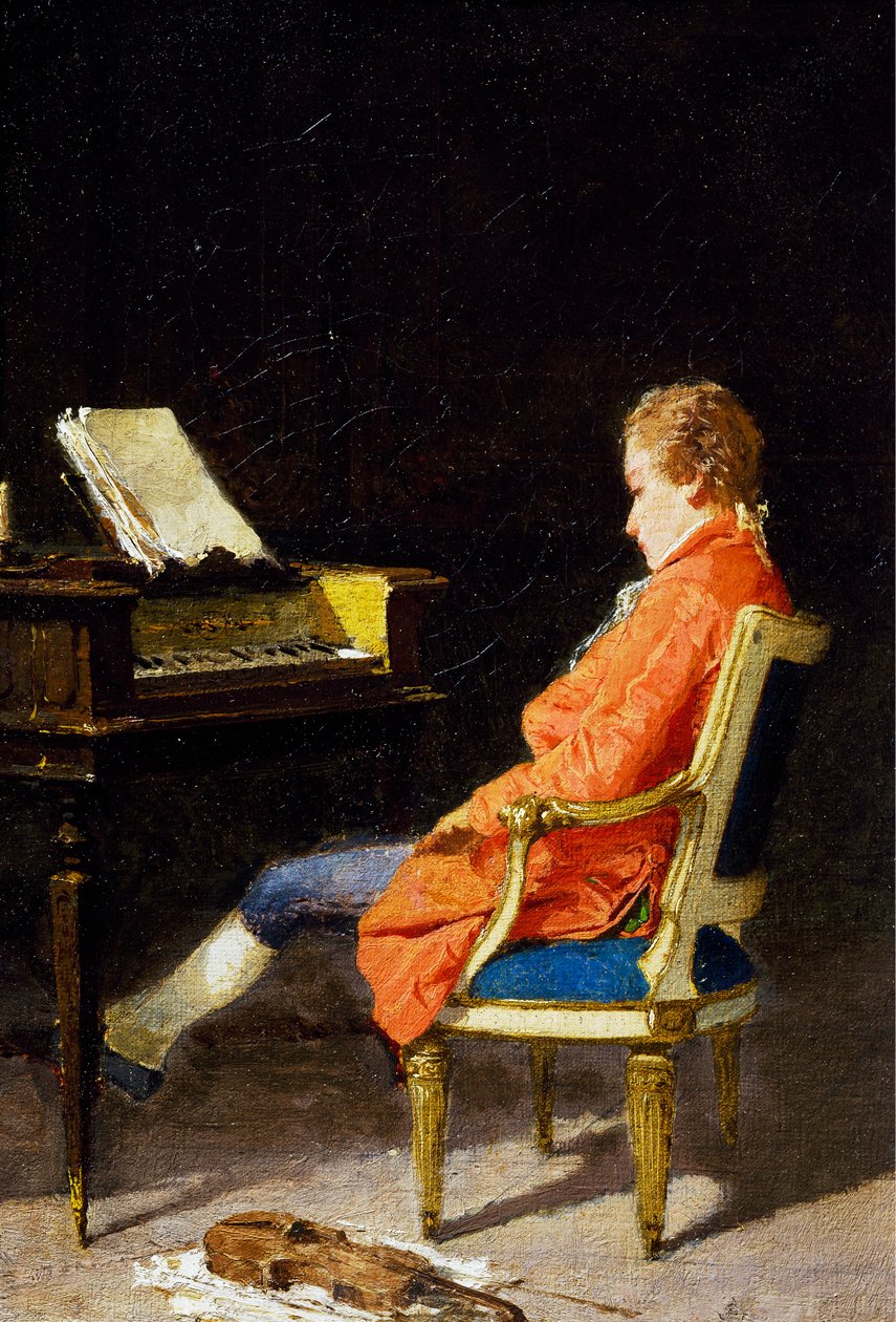 Portrét Wolfganga Amadea Mozarta (1756-1791) od Giovanni del Re