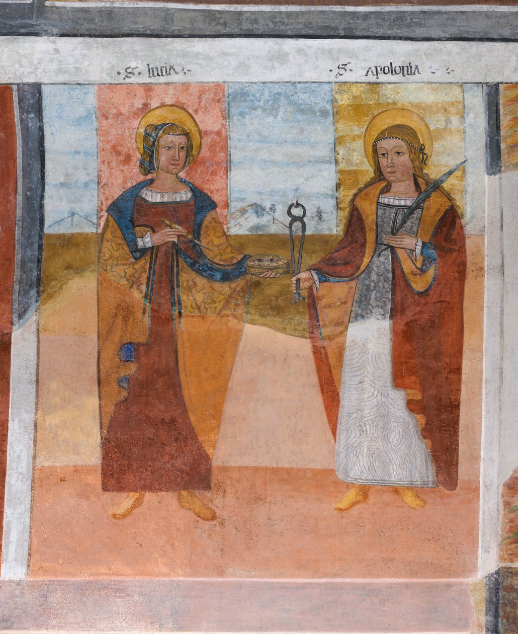 Svatá Lucie a svatá Apolonie od Giovanni di Cherasco Botoneri