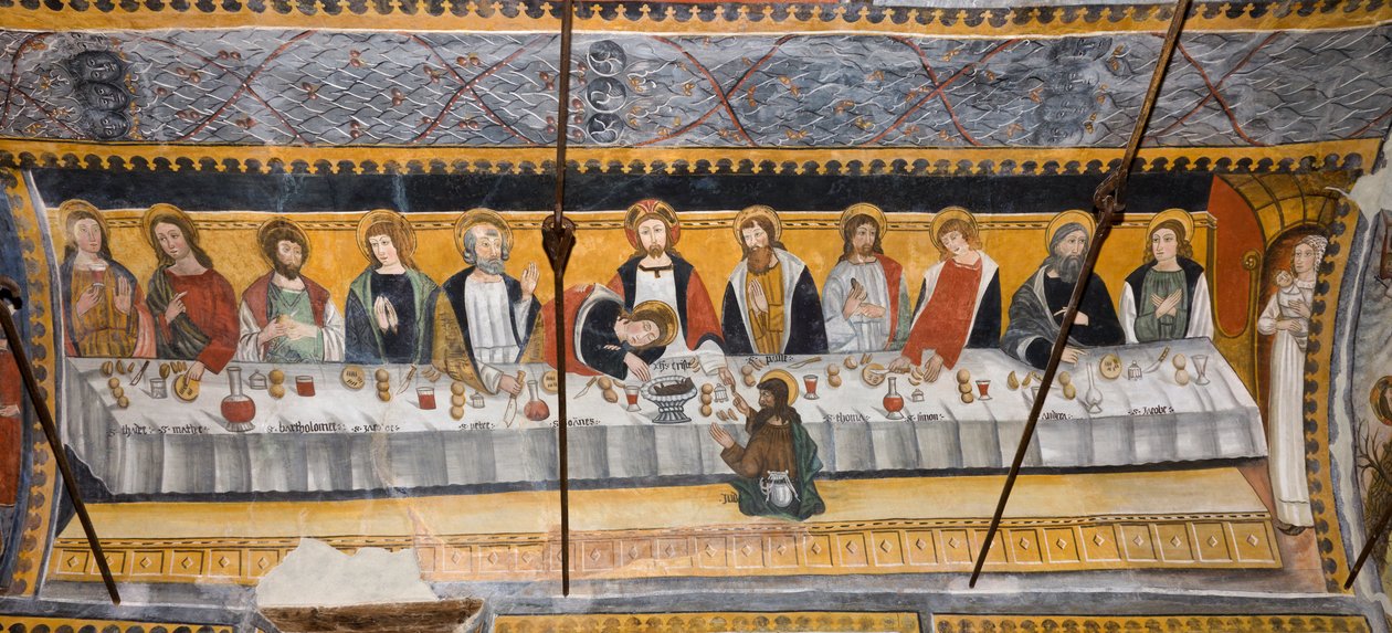 Příběhy Kristova utrpení: Ježíšova poslední večeře s učedníky od Giovanni di Cherasco Botoneri