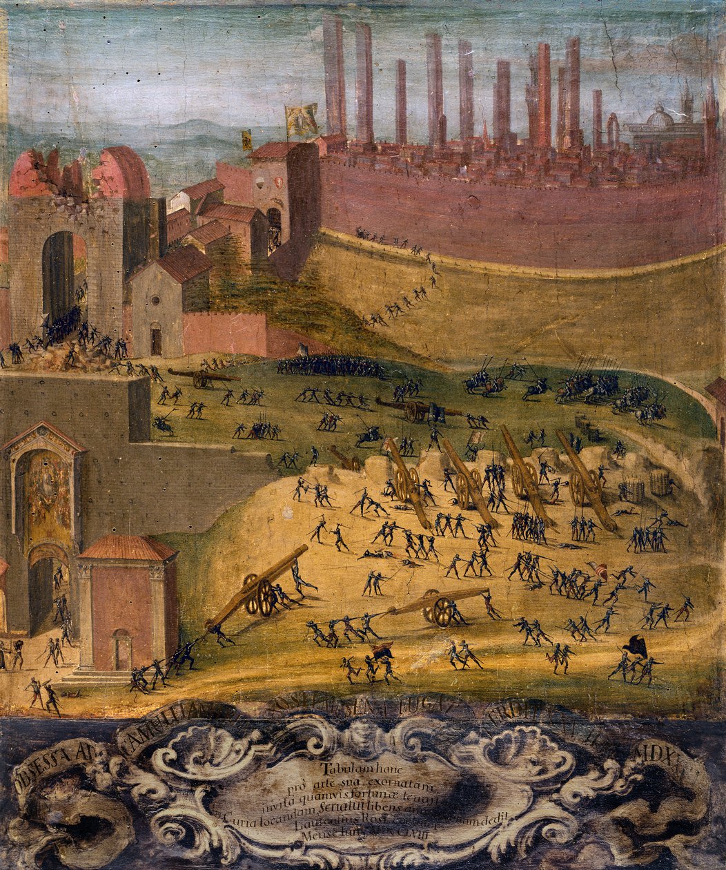 Vítězství Porta Camollia v Sieně roku 1526 (tempera na panelu) od Giovanni di Lorenzo Cini