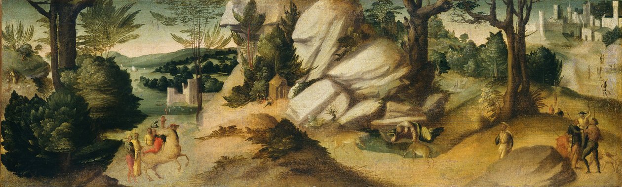Scény z legendy, pravděpodobně c. 15151520. od Giovanni di Lorenzo Larciani