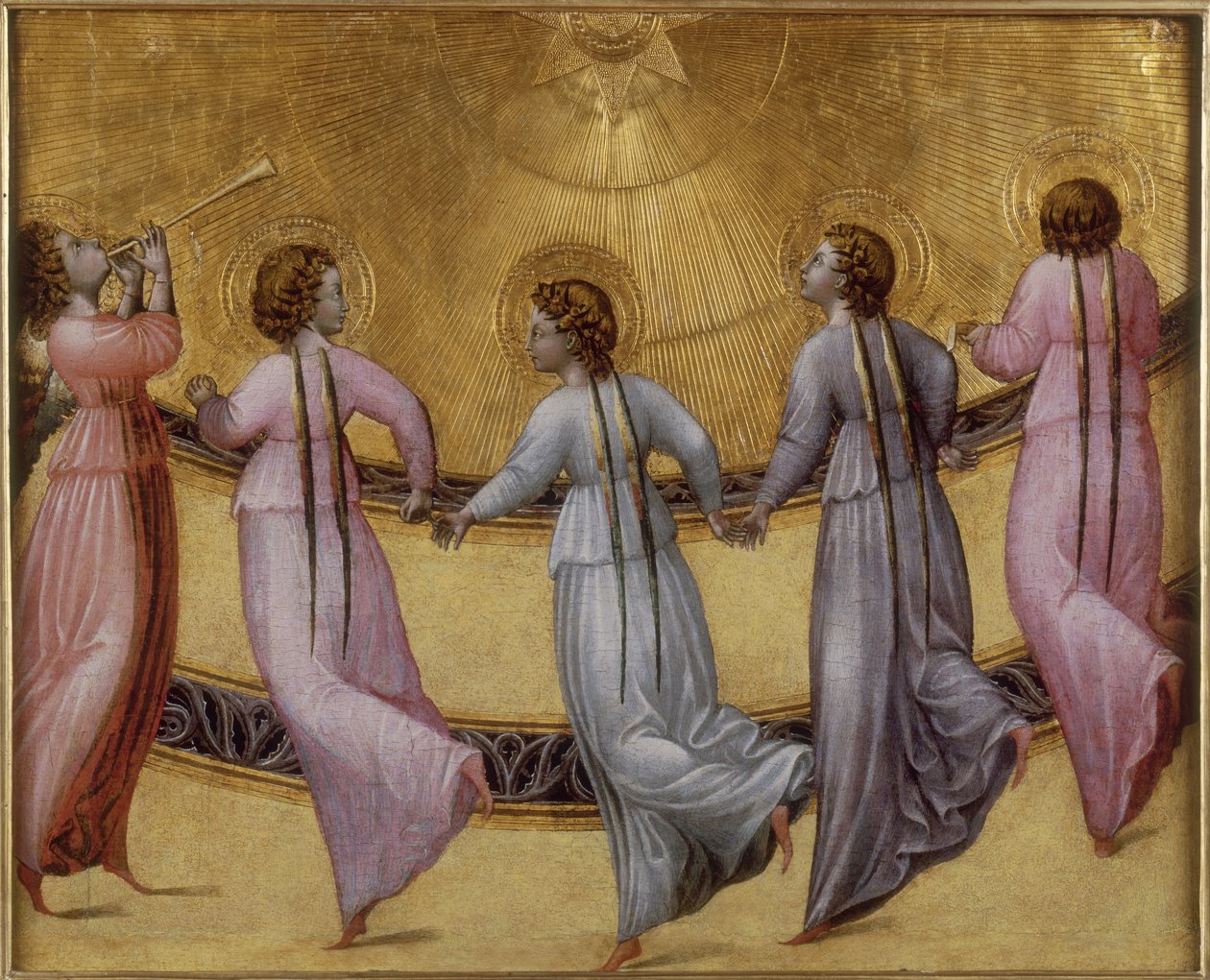 Pět tančících andělů, asi 1436 od Giovanni di Paolo