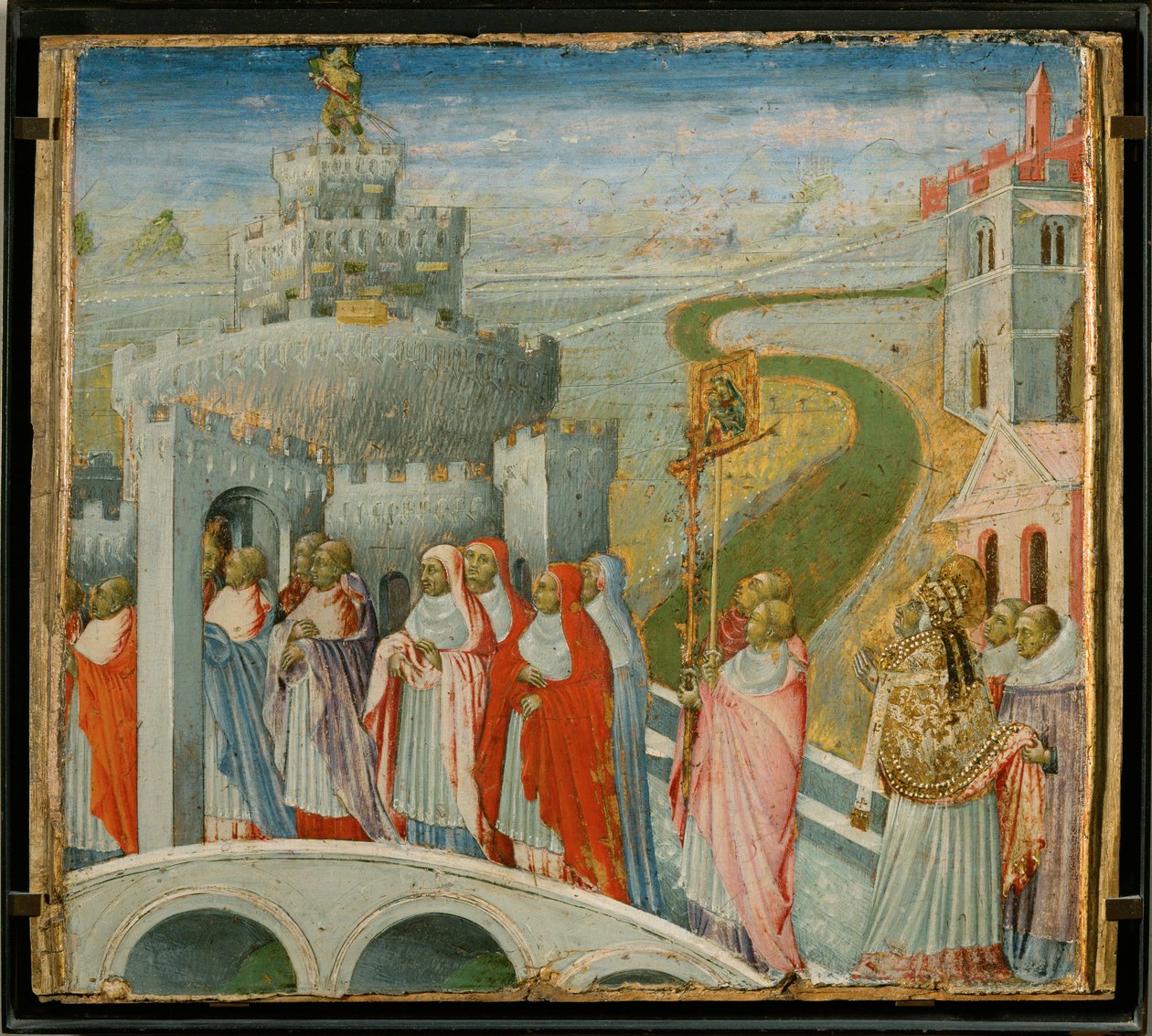 La procession de Saint Gregoire au Chateau Saint-Ange -Procese svatého Řehoře na zámku Sant