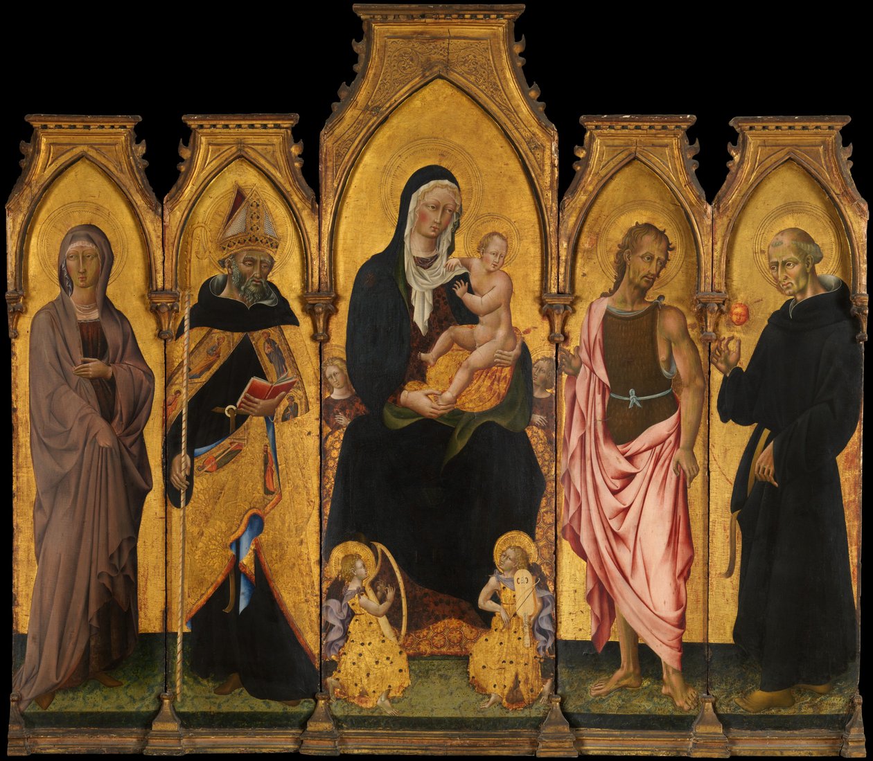 Madona a dítě se svatými, 1454. od Giovanni di Paolo