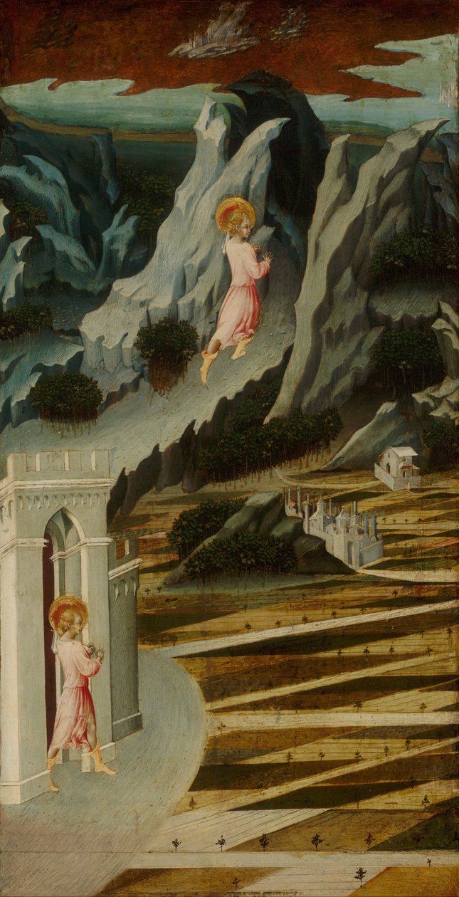 Svatý Jan Křtitel vstupuje na poušť od Giovanni di Paolo