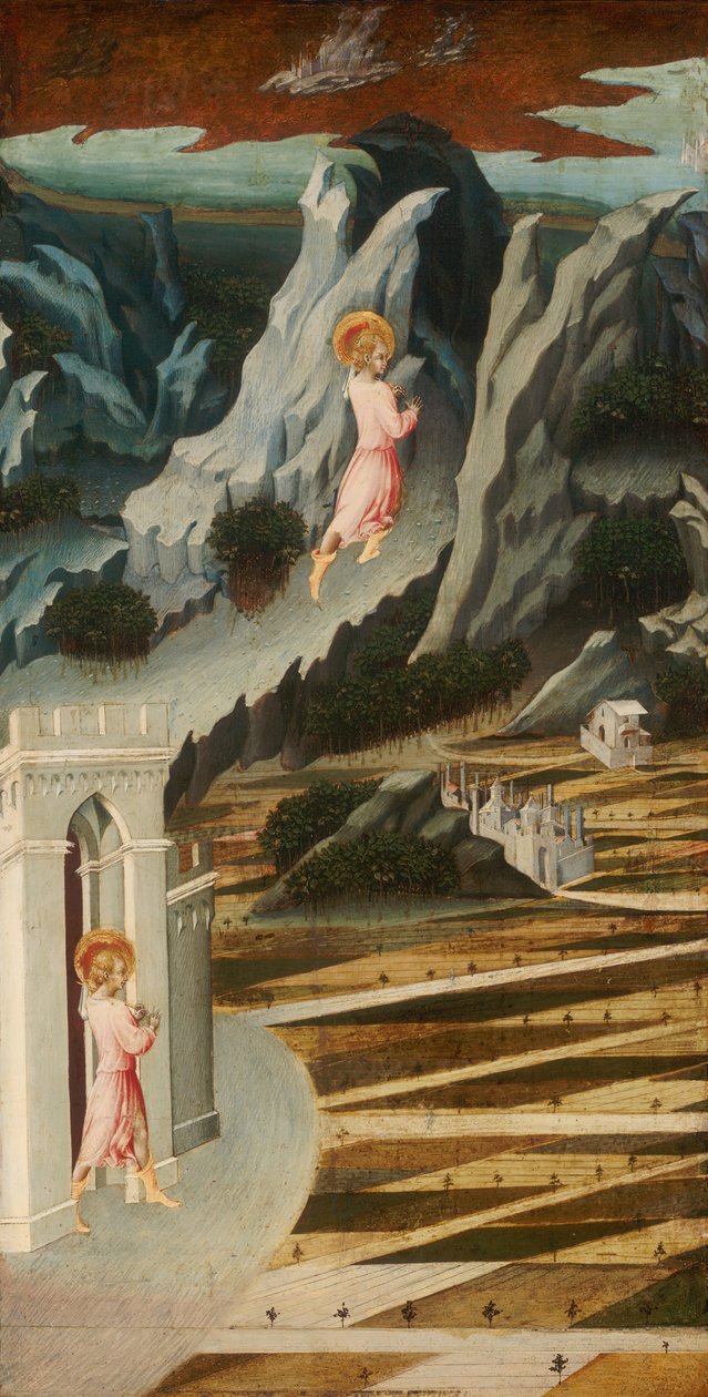 Svatý Jan Křtitel vstupuje do divočiny, 145560. od Giovanni di Paolo