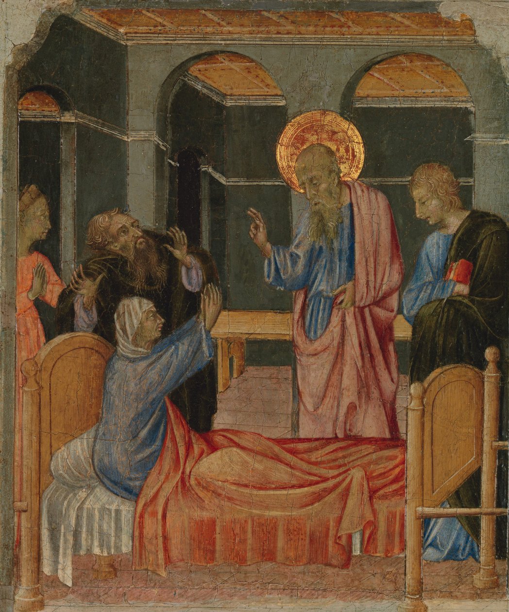 Svatý Jan Evangelista vychovává Drusiana, ca. 1460. od Giovanni di Paolo