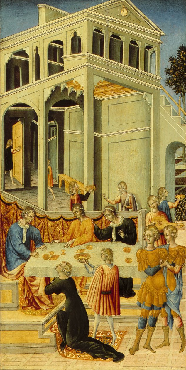 Salome žádá Heroda o hlavu svatého Jana Křtitele, 1455-1460 od Giovanni di Paolo
