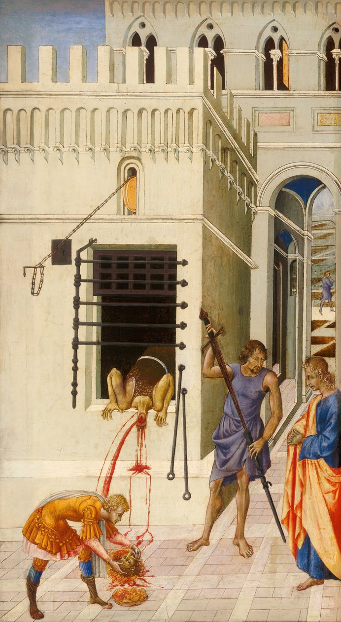 Stětí svatého Jana Křtitele, 145560. od Giovanni di Paolo