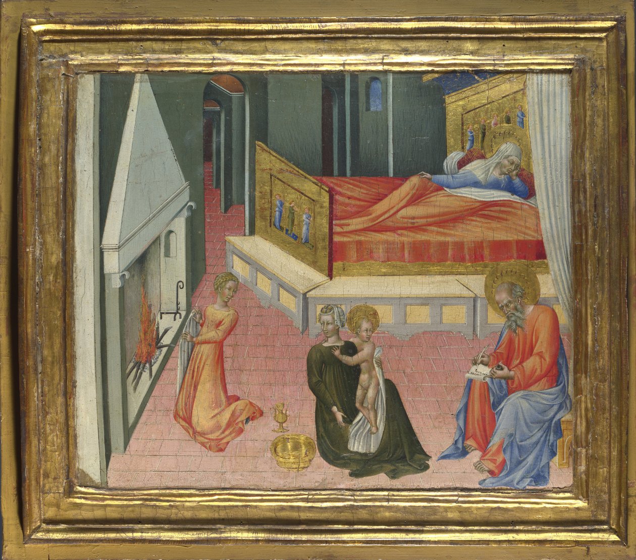 Narození svatého Jana Křtitele Panel Predella, 1454 od Giovanni di Paolo