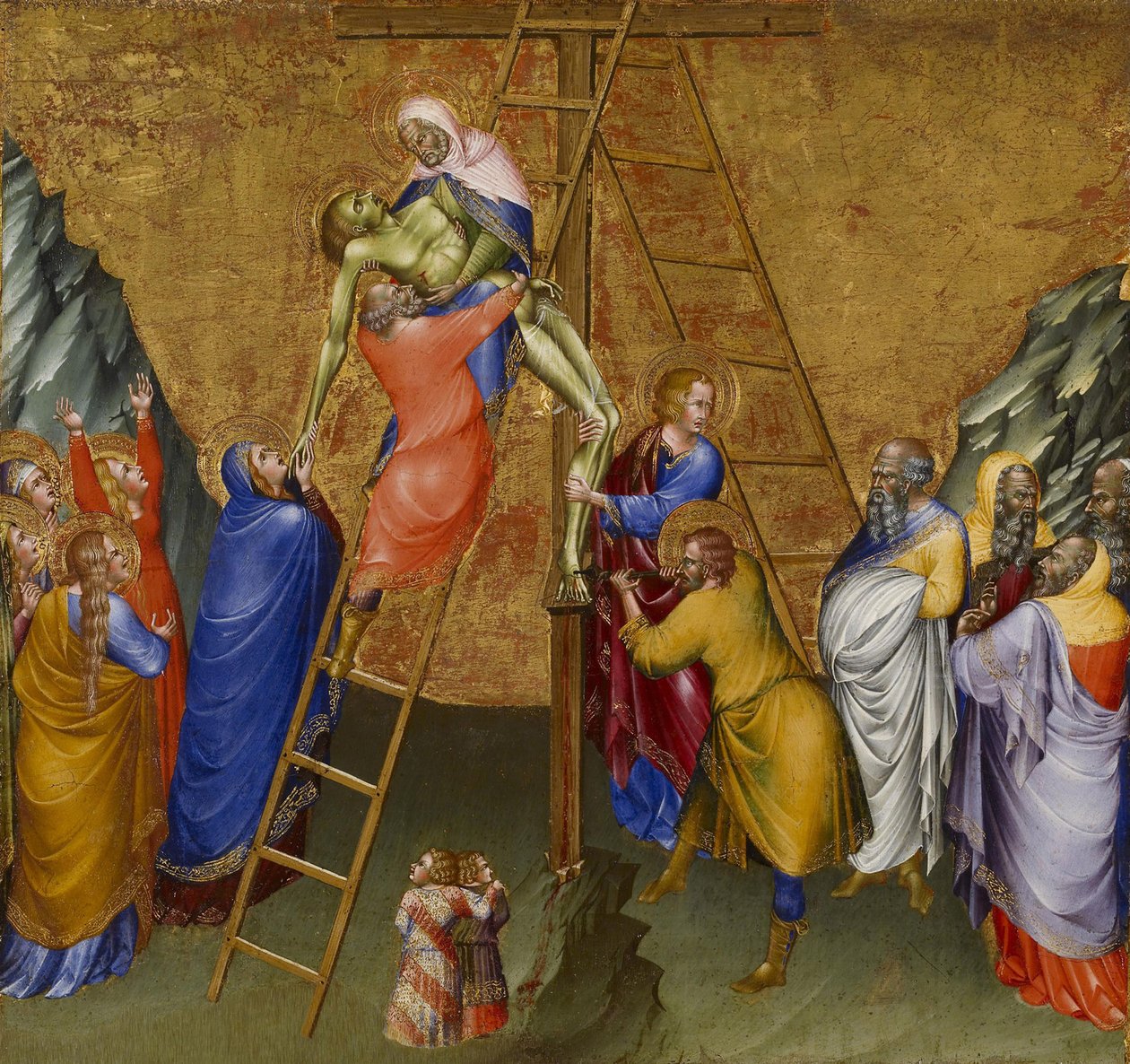 Sestup z kříže, z Malavoltiho oltáře, 1426 od Giovanni di Paolo di Grazia