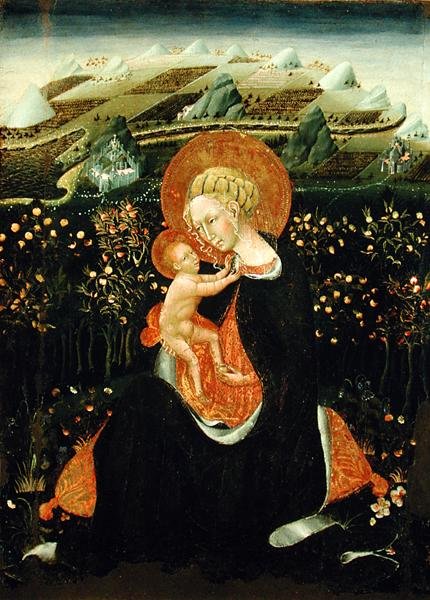 Madonna of Humility, cca 1450-60 (tempera na panelu) od Giovanni di Paolo di Grazia