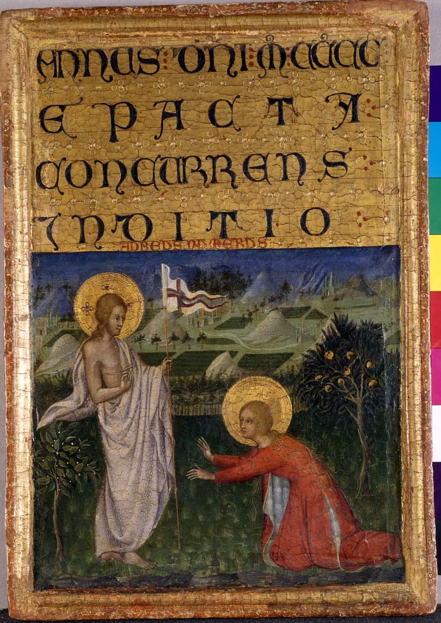 Noli me tangere, c.1450 (tempera na topolovém dřevě) od Giovanni di Paolo di Grazia