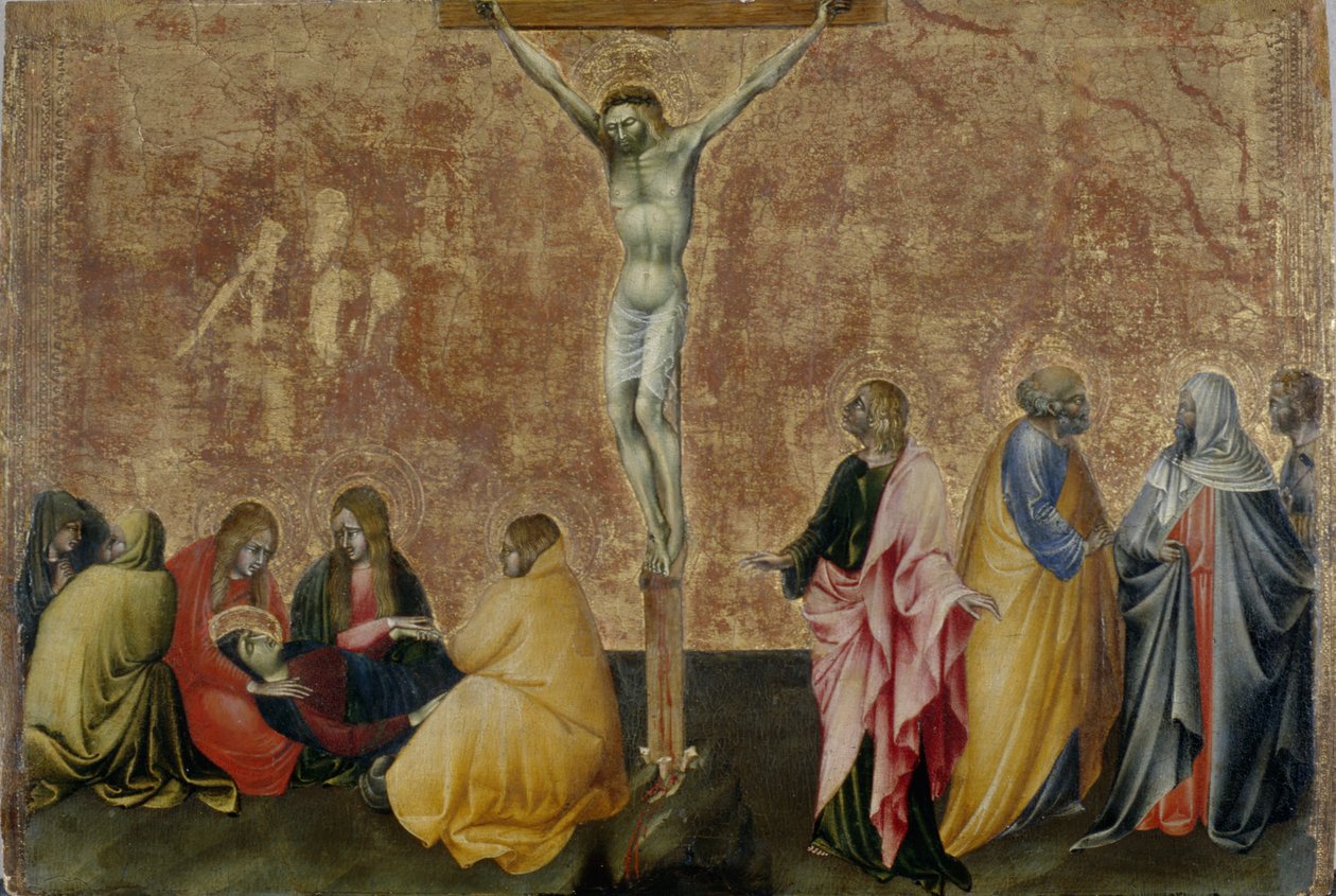 Ukřižování Krista, kolem roku 1445 (tempera na topolovém dřevě) od Giovanni di Paolo di Grazia