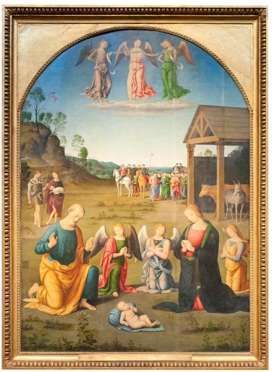 The Adoration of the Magi (öljy puulle) od Giovanni di Pietro (c.1450 1529)