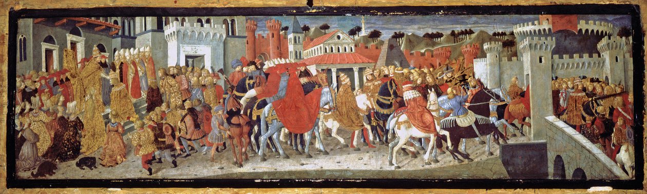 Frederick III a Leonora Portugalská v Římě, 1452 od Giovanni di Ser Giovanni,