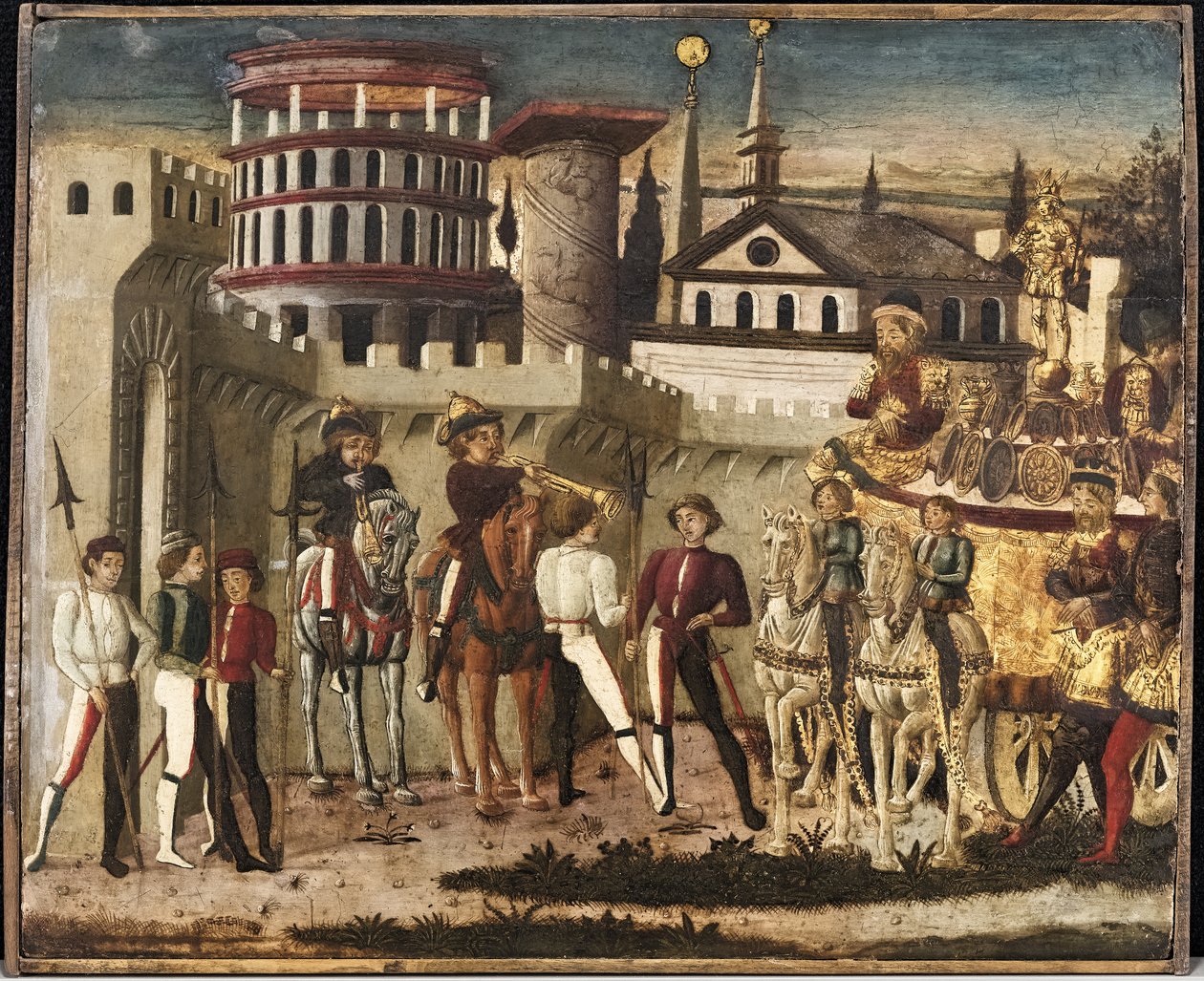 Scéna starověkého triumfu od Giovanni di Ser Giovanni Scheggia