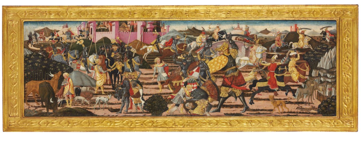 Zabití Goliáše z přední části kassonu od Giovanni di Ser Giovanni Scheggia