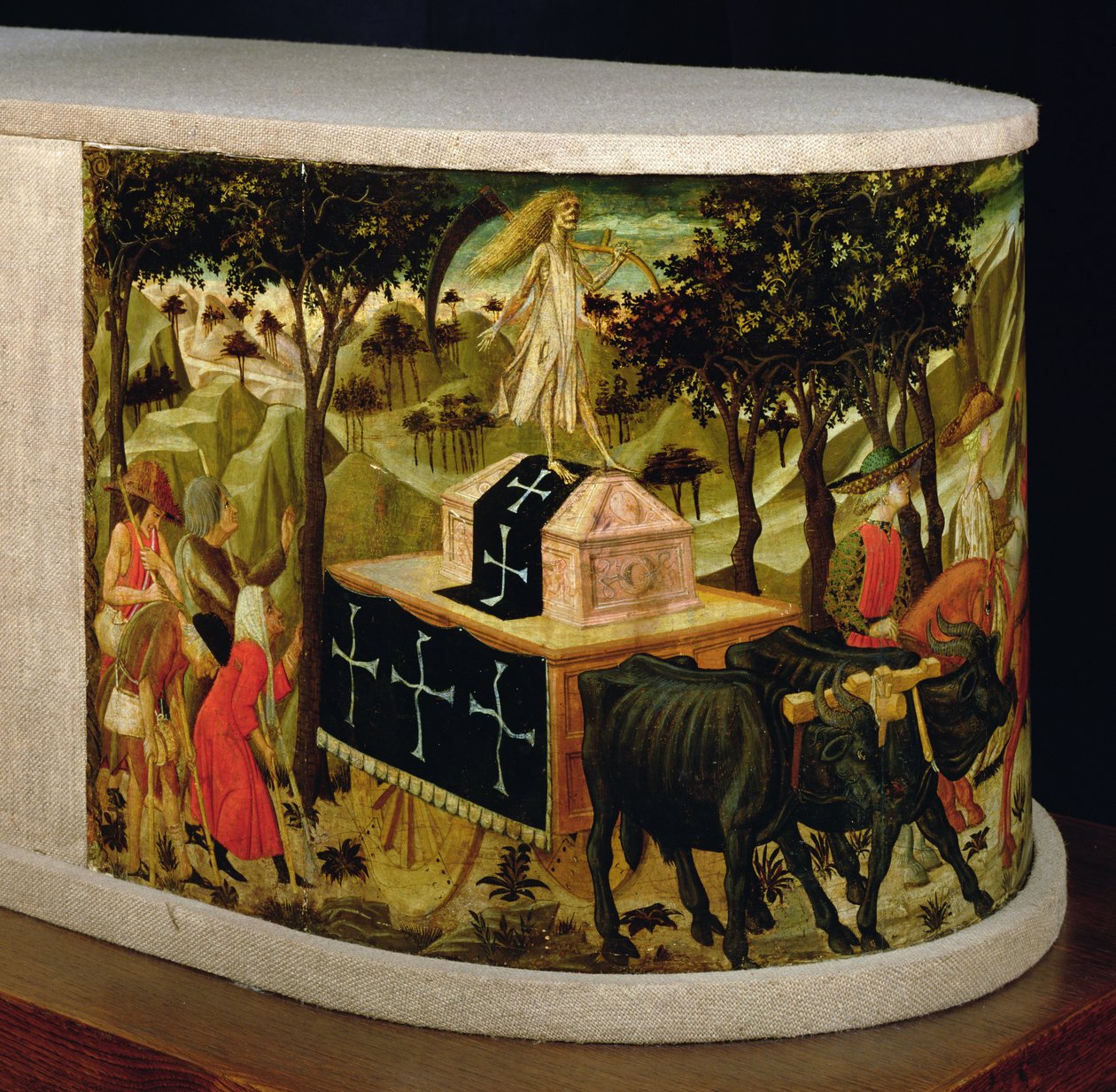 Triumph of Death, inspirovaný Triumphy Petrarca (1304-74) od Giovanni di Ser Giovanni Scheggia