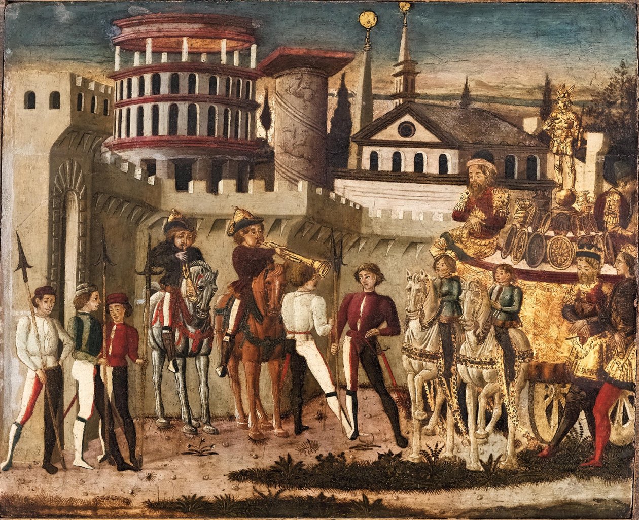 Staromódní triumfální scéna od Giovanni Di Ser Giovanni Guidi