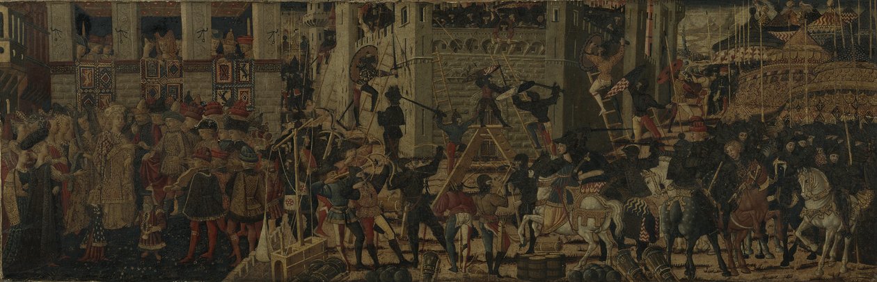 Obléhání Kartága a kontinence Scipia, kolem roku 1460 od Giovanni the younger Guidi