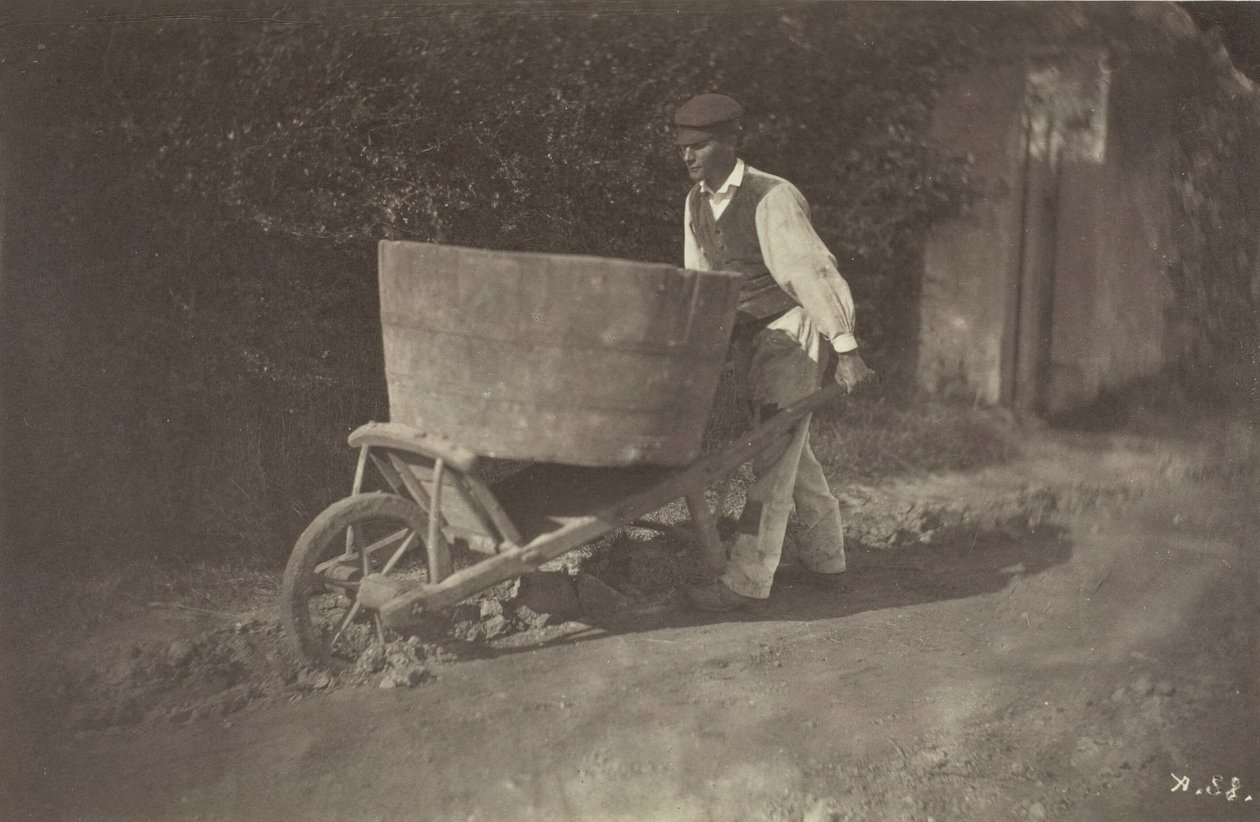 Mužský rolník s kolečkem, 1870. od Giraudon