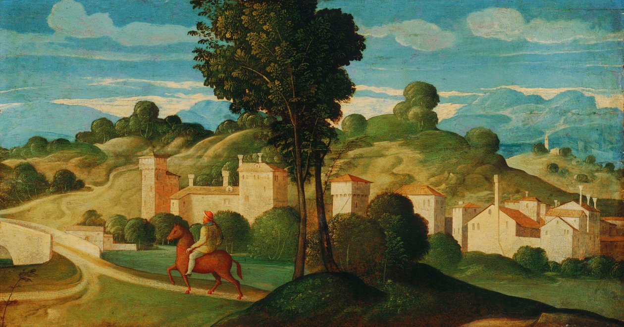 Krajina s jezdcem od Girolamo Da Santa Croce