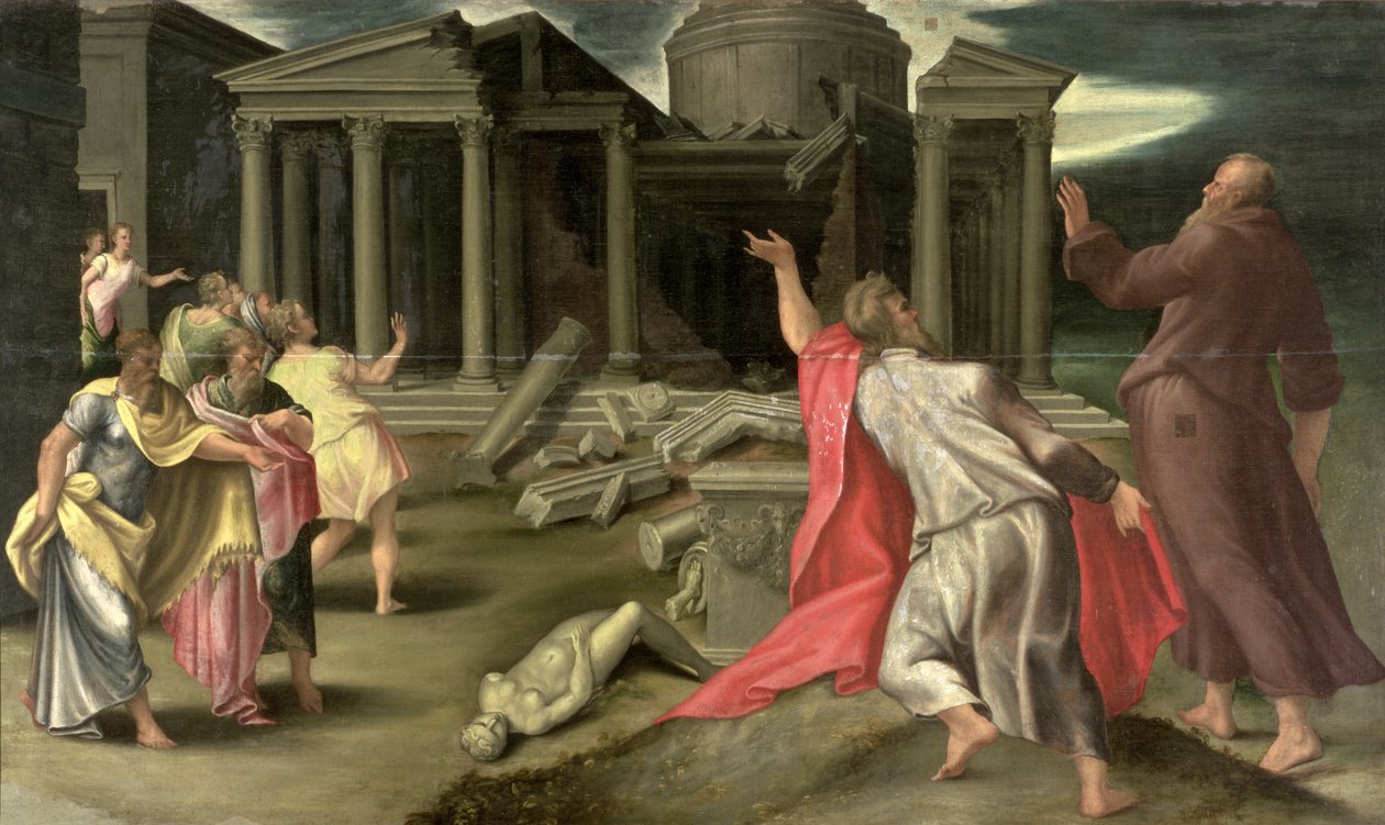 Výjev ze života sv. Jana Evangelisty od Girolamo Mazzola Bedoli