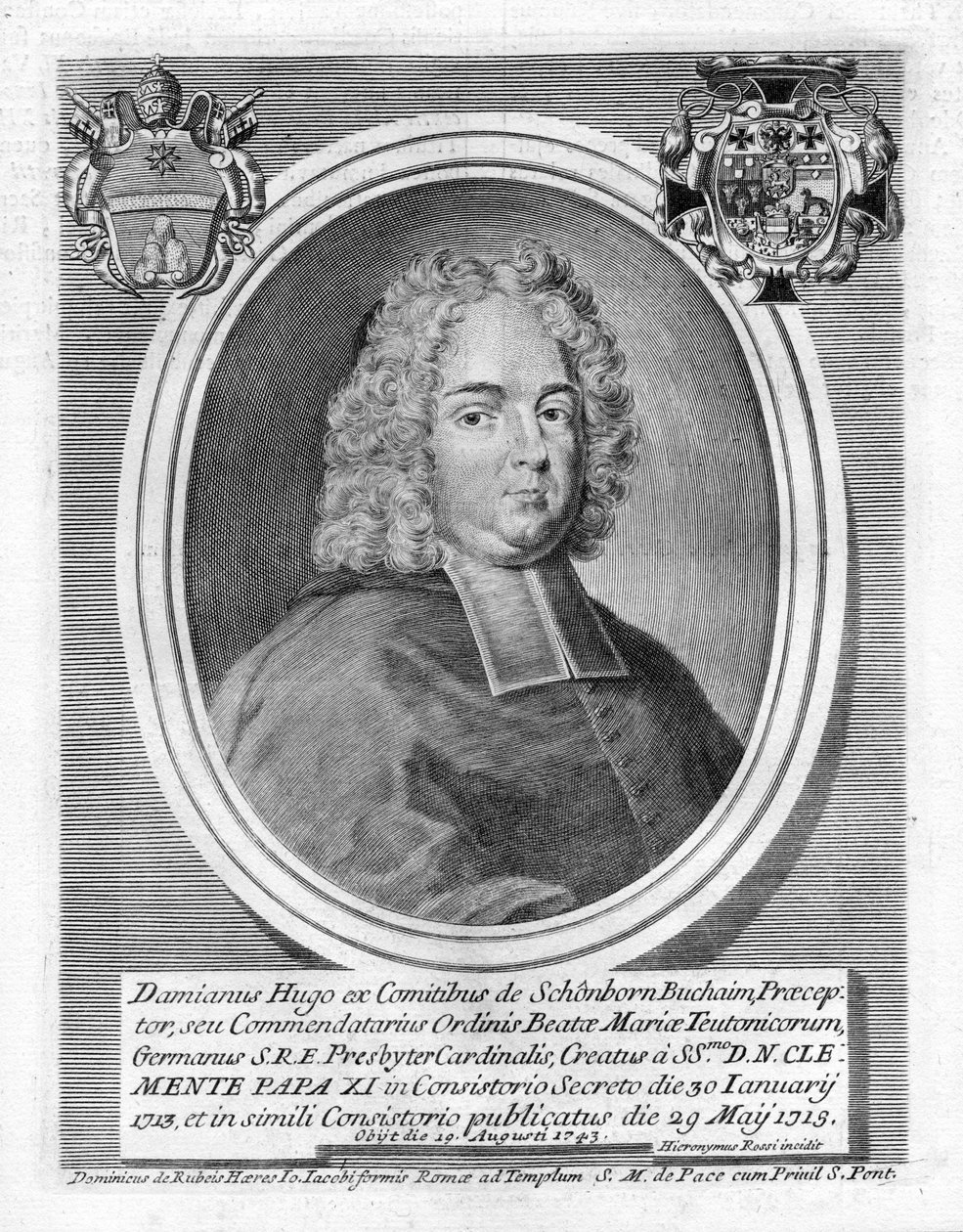 rytý portrét od Girolamo Rossi