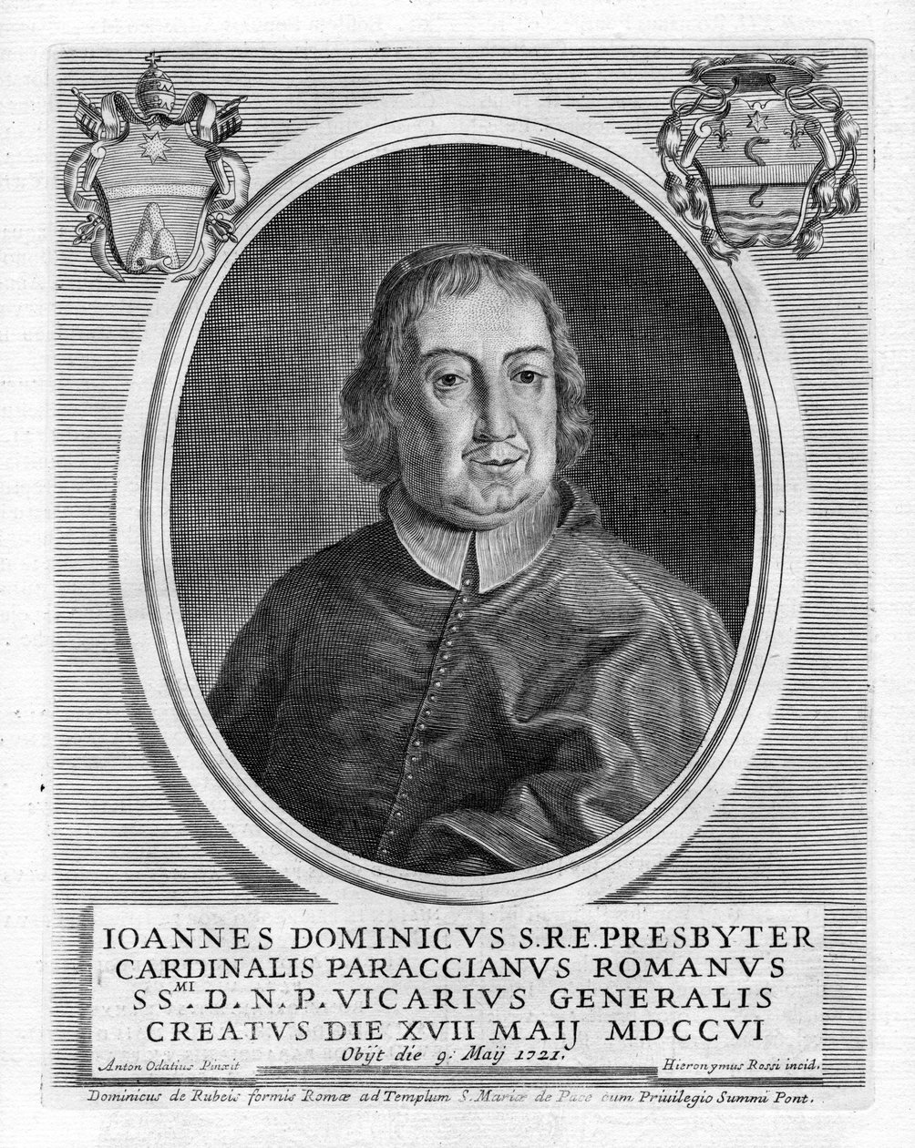 rytý portrét od Girolamo Rossi