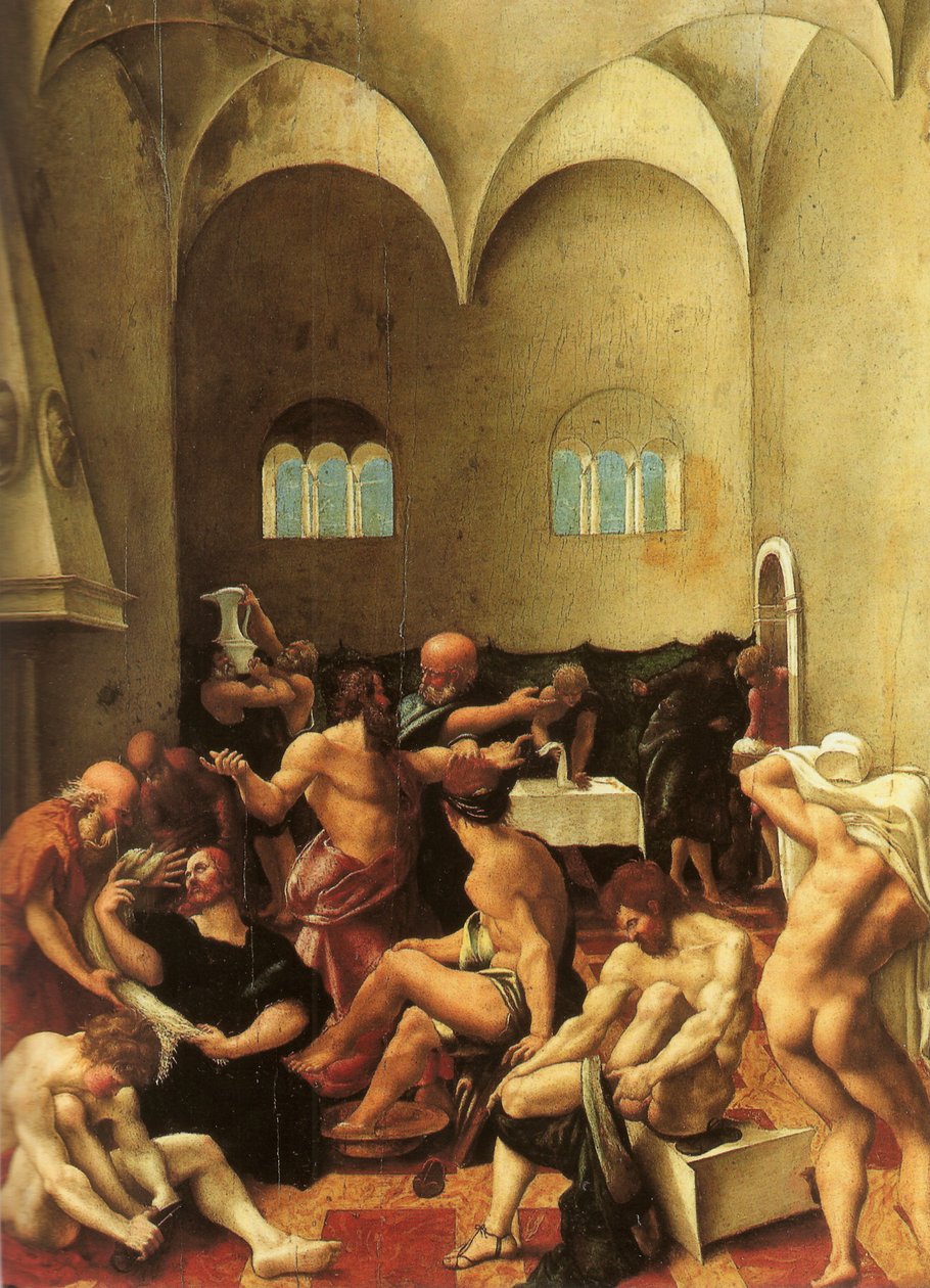Mytí nohou od Girolamo del Pacchia