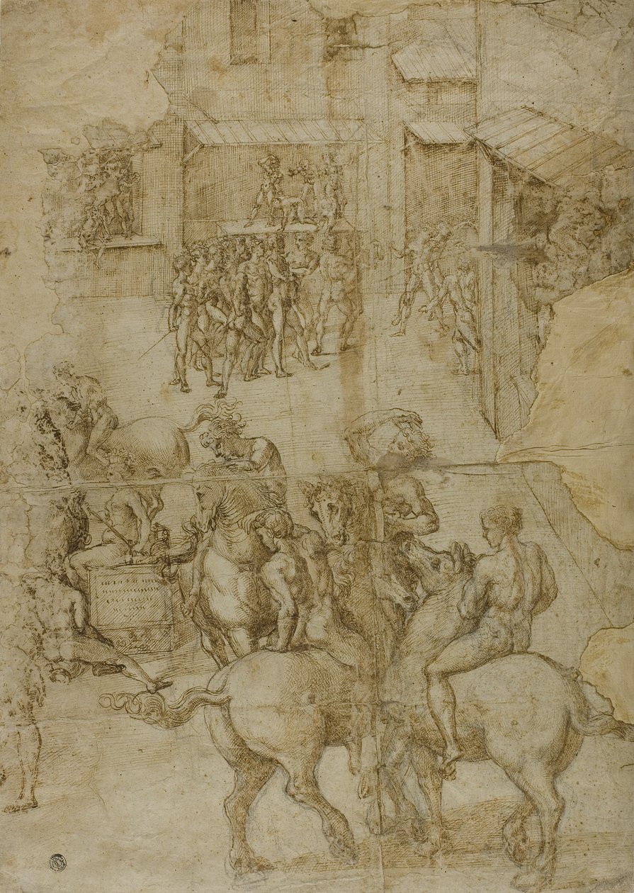 Mytologická přehlídka, 1528-29 od Girolamo Genga