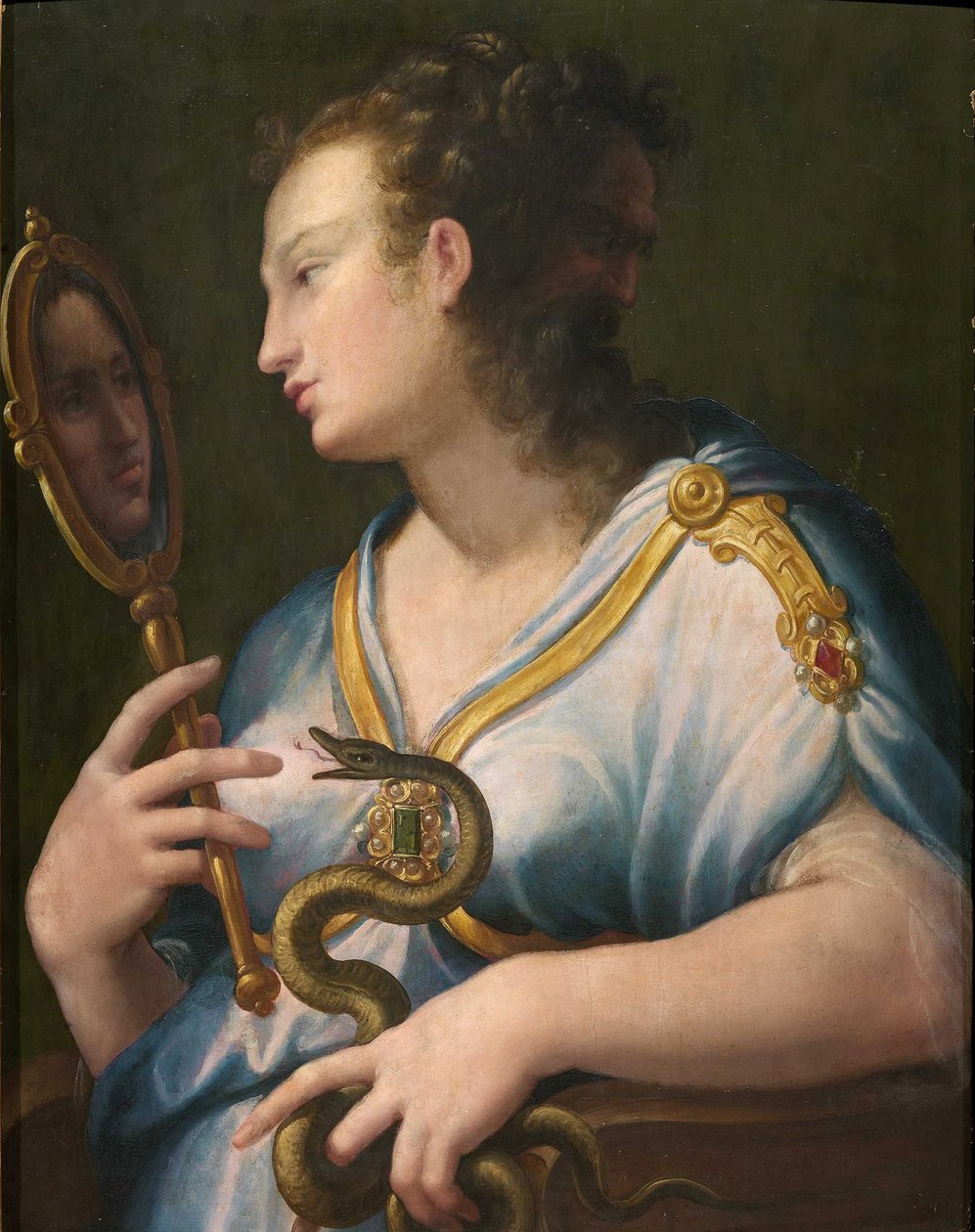 Allegorie de la prudence - Alegorie Prudence par Macchietti, Girolamo (asi 1535-1592). Olej na plátně, rozměr : 71x57, , Soukromá sbírka od Girolamo Macchiatti