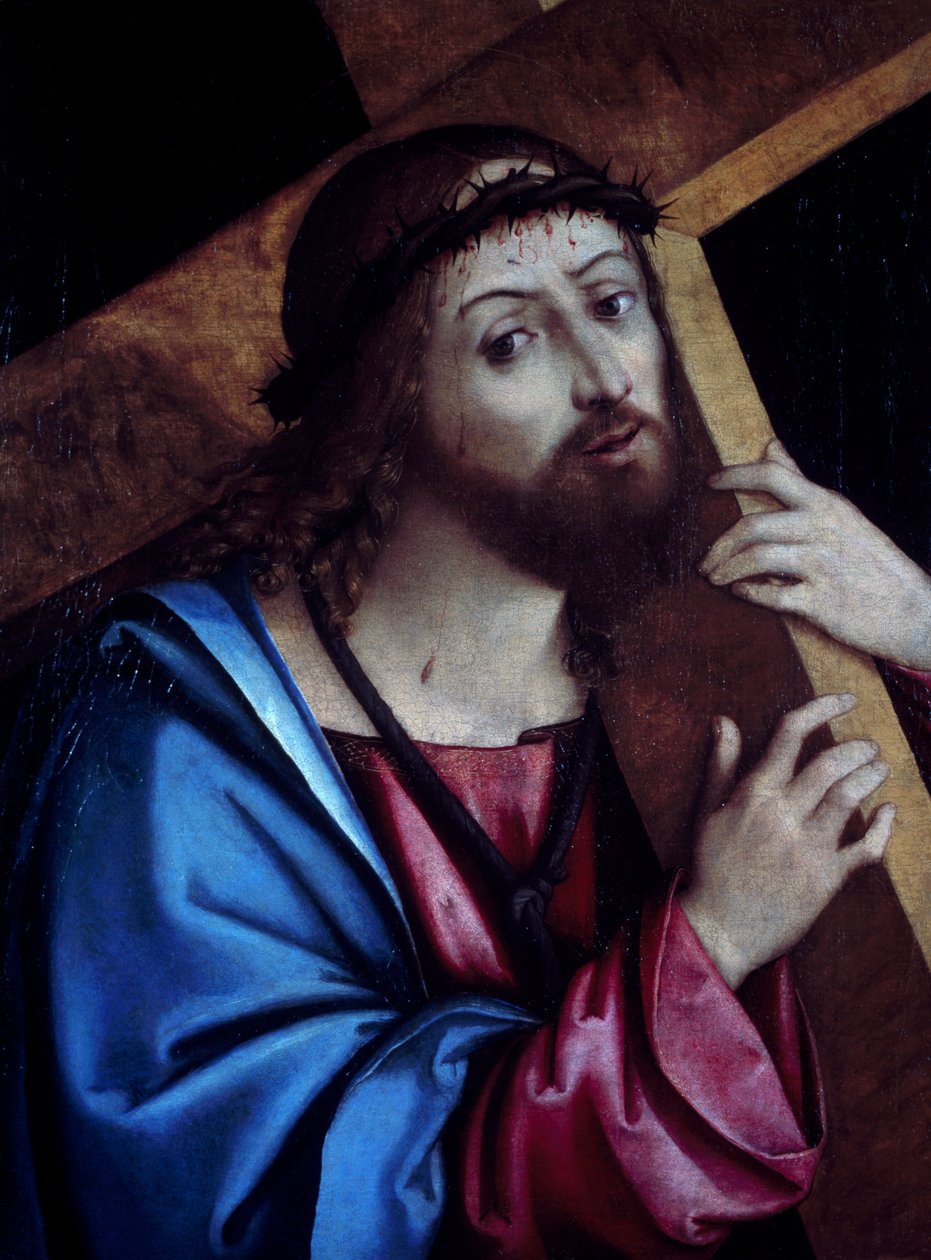 Kristus nesoucí kříž, Girolamo Marchesi, známý jako Cotignola (asi 1471-1540), tempera na plátně, 41x56 cm. od Girolamo Marchesi da Cotignola