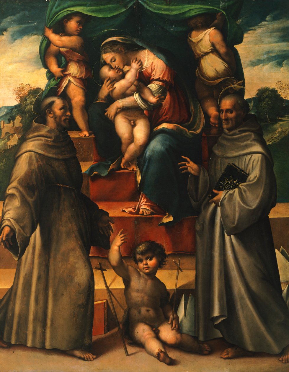 Madonna s dítětem a svatými, Girolamo Marchesi da Cotignola (1471-cca 1540) od Girolamo Marchesi da Cotignola