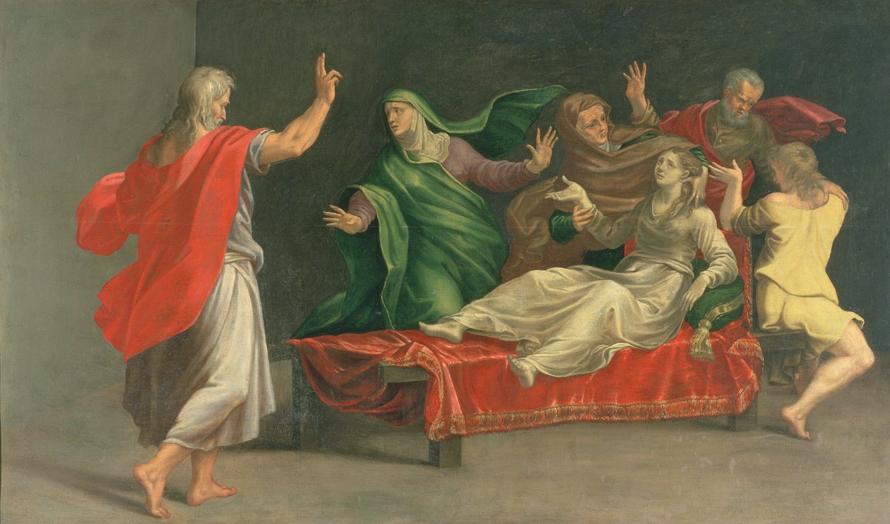 Vzkříšení Drusiany od Girolamo Mazzola Bedoli