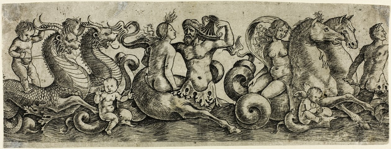 Vlys s tritony a nymfami od Girolamo Mocetto