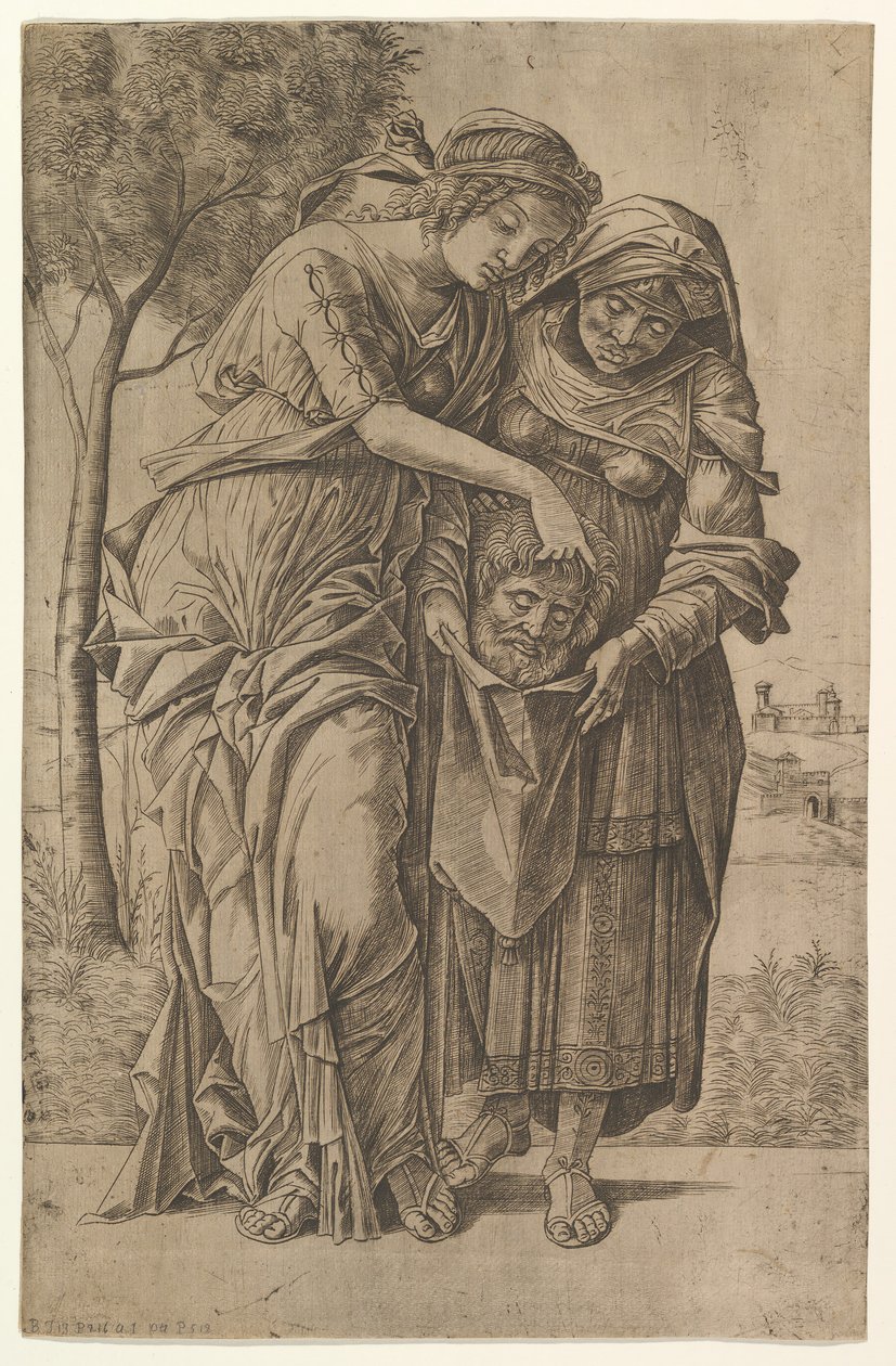 Judith a její služebná s hlavou Holoferna, 1500-1530. od Girolamo Mocetto